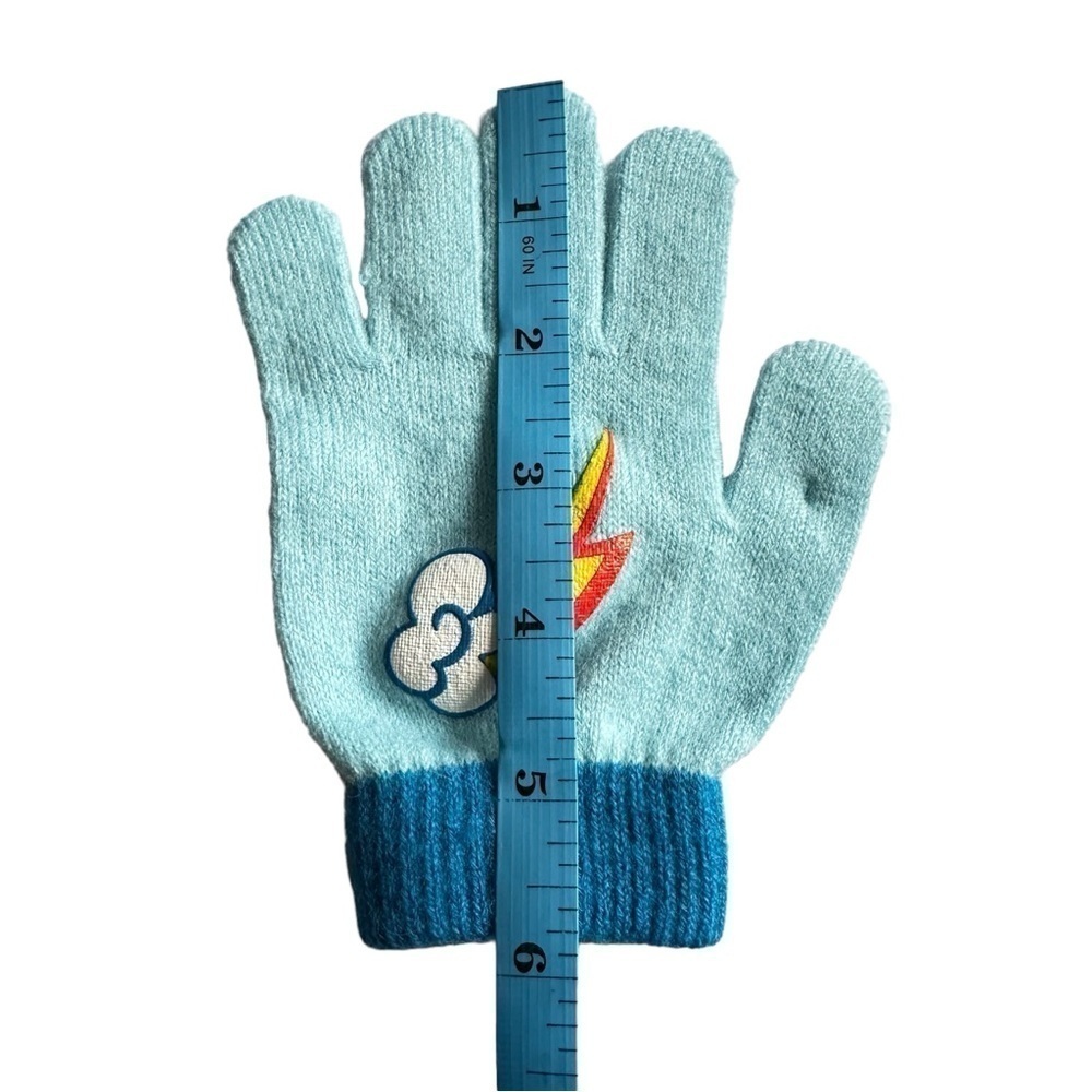 My Little Pony Girls Blue Rainbow Dash Winter Hat & Matching Gloves OSFM - Picture 10 of 11